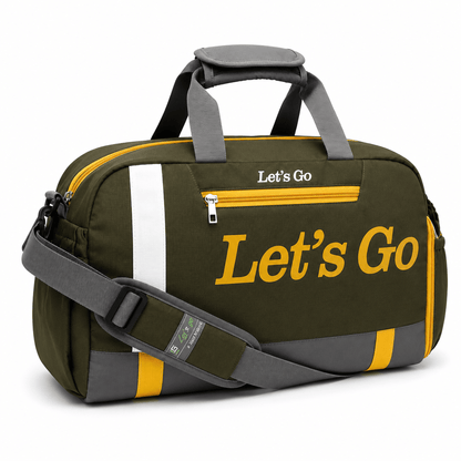 Let’s Go 35L Travel & Gym Duffel Bag for Men & Women | Water-Resistant Polyester | Shoe Compartment | Adjustable Shoulder Strap | Lightweight Multipurpose Sports & Weekend Bag - Let's Go