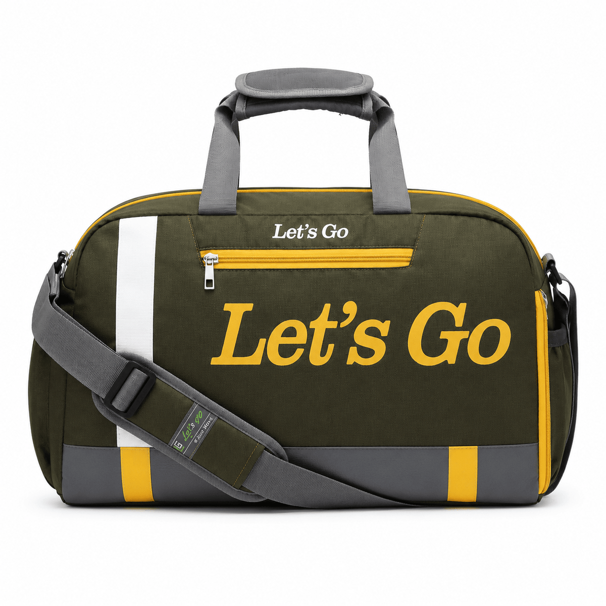 Let’s Go 35L Travel & Gym Duffel Bag for Men & Women | Water-Resistant Polyester | Shoe Compartment | Adjustable Shoulder Strap | Lightweight Multipurpose Sports & Weekend Bag - Let's Go