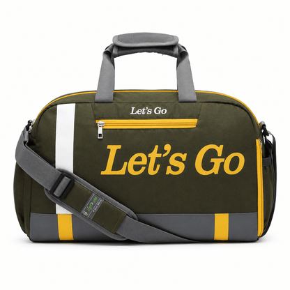 Let’s Go 35L Travel & Gym Duffel Bag for Men & Women | Water-Resistant Polyester | Shoe Compartment | Adjustable Shoulder Strap | Lightweight Multipurpose Sports & Weekend Bag - Let's Go