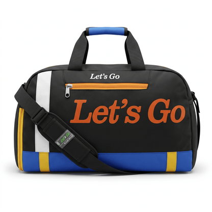 Let’s Go 35L Travel & Gym Duffel Bag for Men & Women | Water-Resistant Polyester | Shoe Compartment | Adjustable Shoulder Strap | Lightweight Multipurpose Sports & Weekend Bag - Let's Go