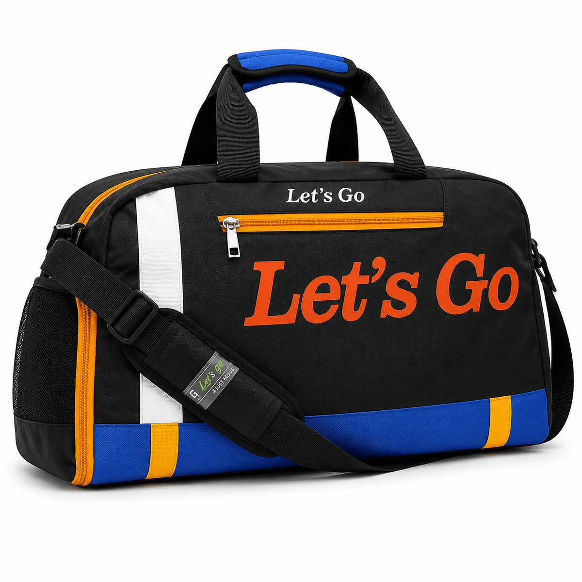 Let’s Go 35L Travel & Gym Duffel Bag for Men & Women | Water-Resistant Polyester | Shoe Compartment | Adjustable Shoulder Strap | Lightweight Multipurpose Sports & Weekend Bag - Let's Go