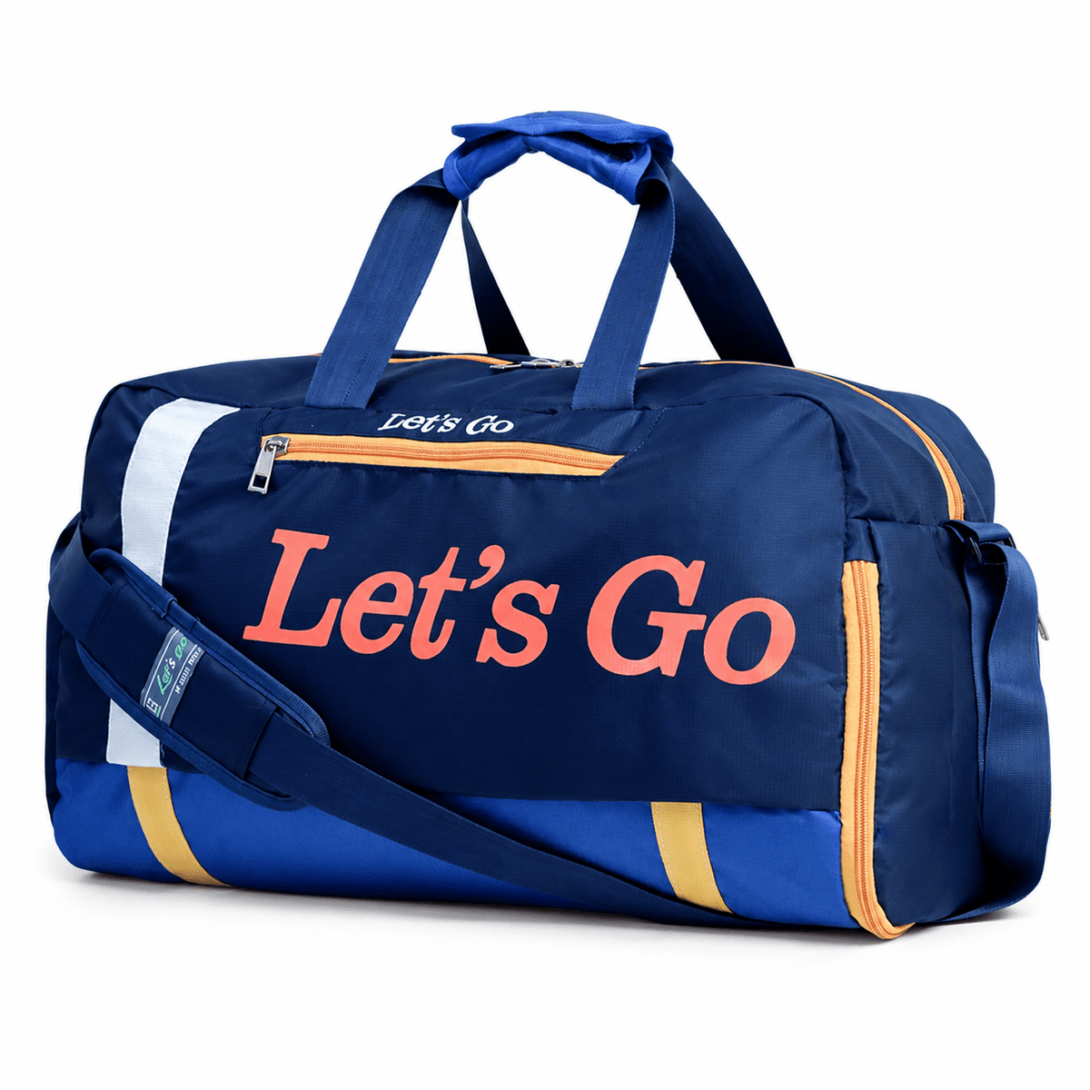 Let’s Go 35L Travel & Gym Duffel Bag for Men & Women | Water-Resistant Polyester | Shoe Compartment | Adjustable Shoulder Strap | Lightweight Multipurpose Sports & Weekend Bag - Let's Go