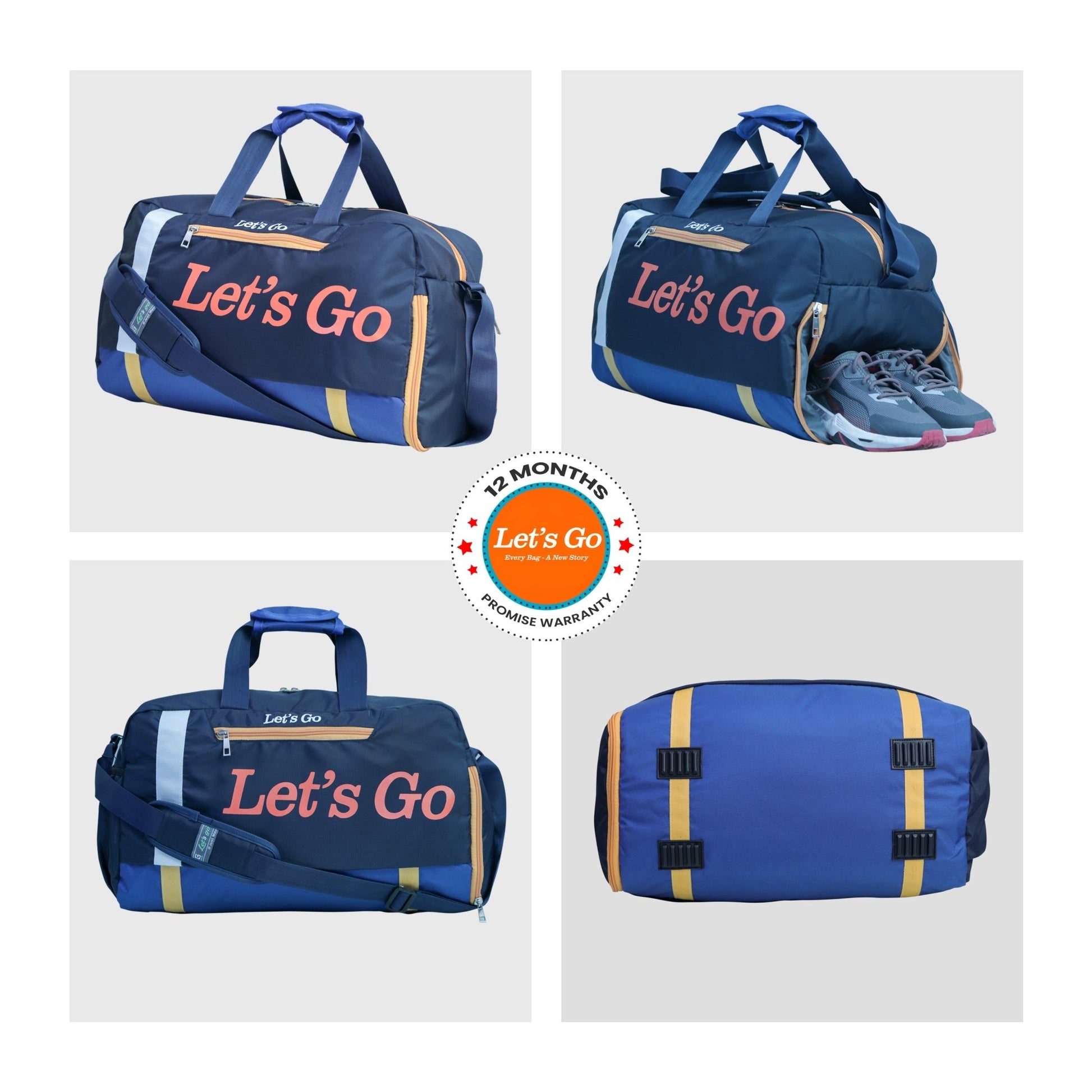 Let’s Go® 35L Travel & Gym Duffel Bag | Water - Resistant, Premium, Multipurpose - Let's Go