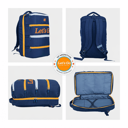 Let’s Go 40L Premium Multi - Pocket Travel Backpack, Water - Resistant, Lightweight & Laptop Compatible - Let's Go