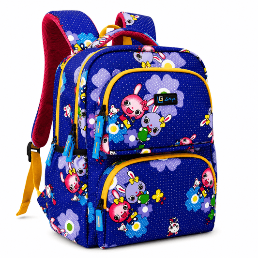 Let’s Go Floral Kids School Backpack for Girls & Boys | Lightweight 18L Backpack for School, Travel & Everyday Use - Let's Go