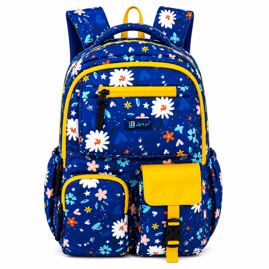 Let’s Go Floral Printed Backpack for Girls | School, College & Travel Bag - Let's Go