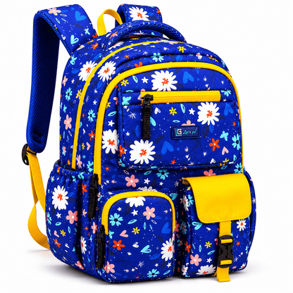 Let’s Go Floral Printed Backpack for Girls | School, College & Travel Bag - Let's Go