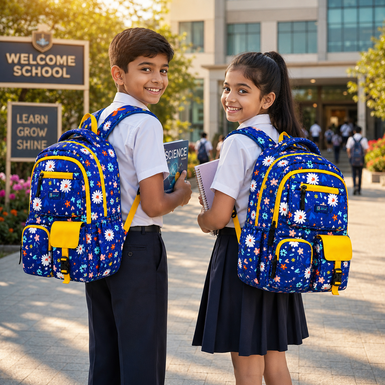 Let’s Go Floral Printed Backpack for Girls | School, College & Travel Bag - Let's Go