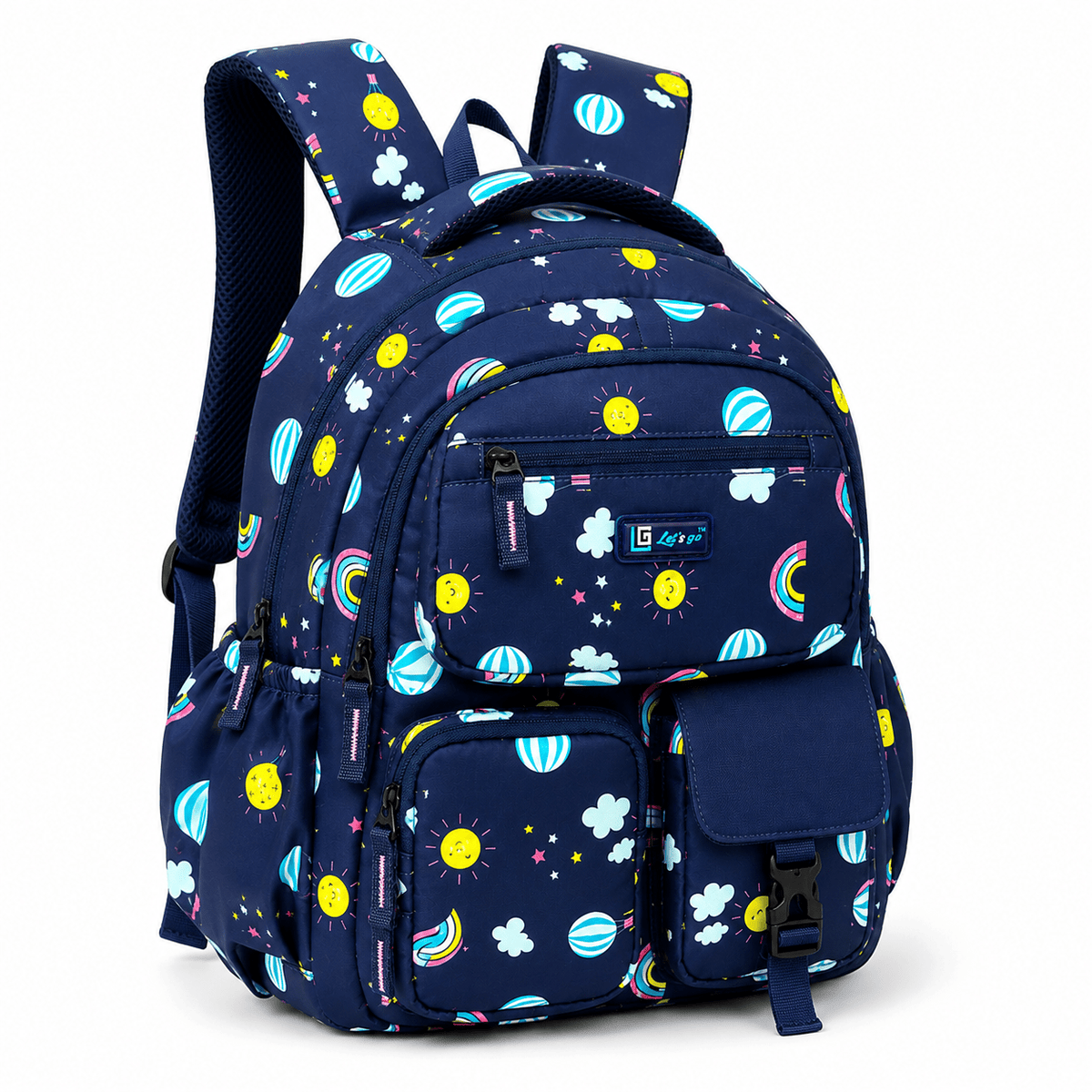 Let’s Go Floral Printed Backpack for Girls | School, College & Travel Bag - Let's Go