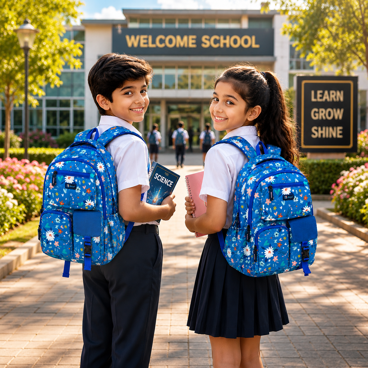 Let’s Go Floral Printed Backpack for Girls | School, College & Travel Bag - Let's Go