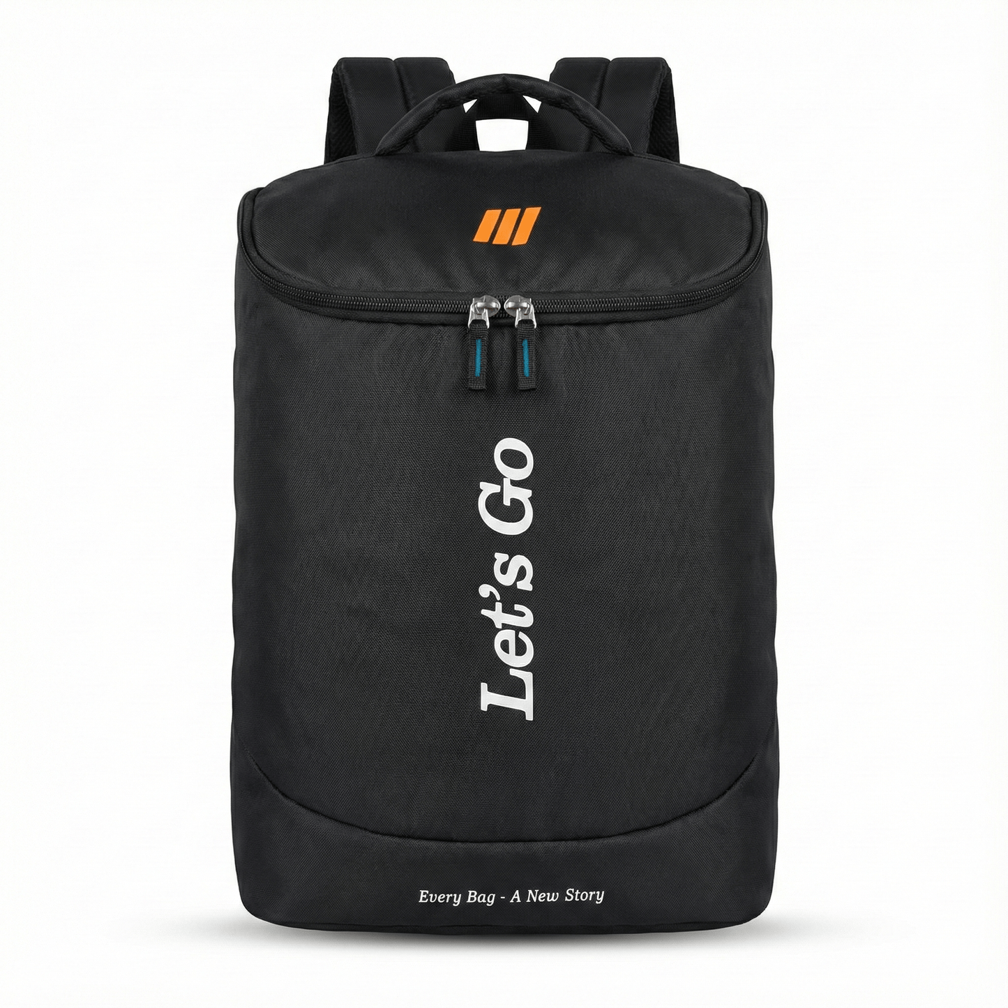 Let’s Go Premium Black Backpack – Lightweight, Stylish & Durable | Everyday Use | School • College • Travel - Let's Go