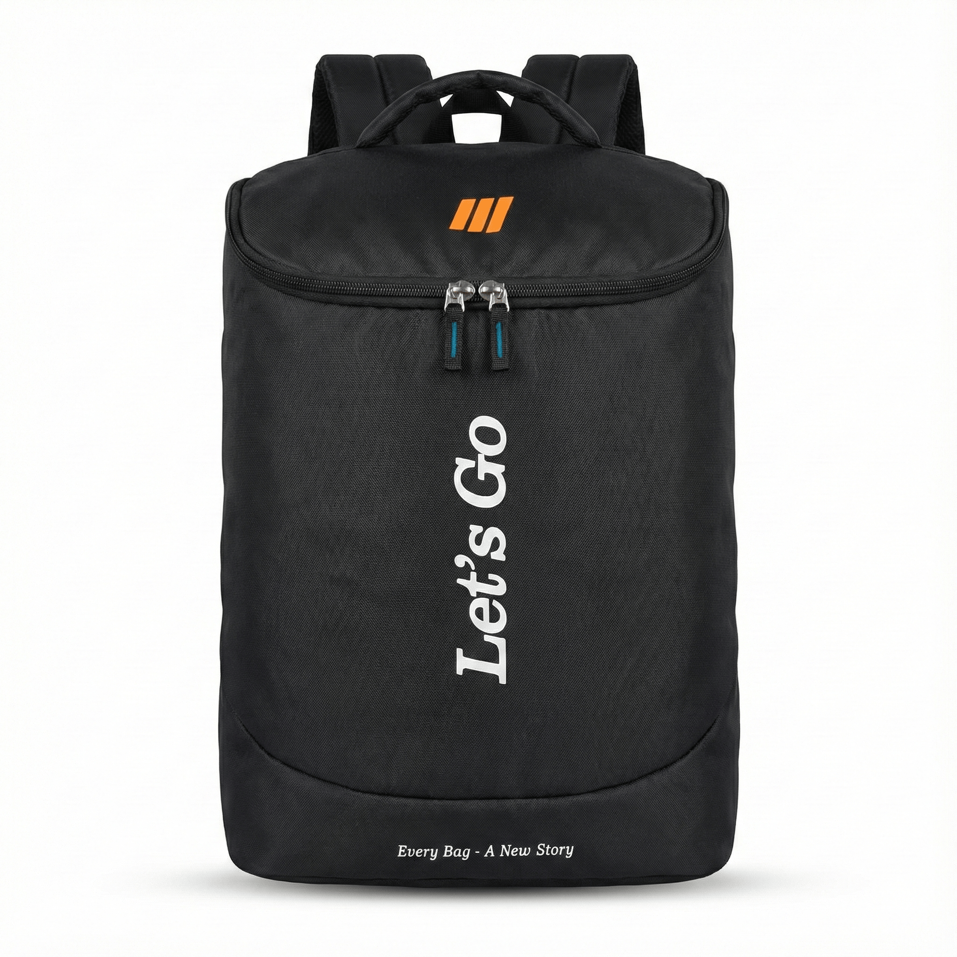 Let’s Go Premium Black Backpack – Lightweight, Stylish & Durable | Everyday Use | School • College • Travel - Let's Go