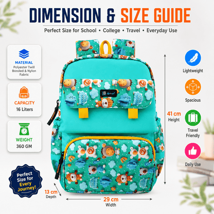 Let’s Go Stylish Printed Backpack for Girls | School, College & Travel Bag - Let's Go