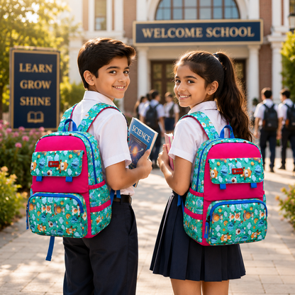 Let’s Go Stylish Printed Backpack for Girls | School, College & Travel Bag - Let's Go