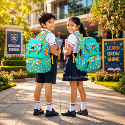 Let’s Go Stylish Printed Backpack for Girls | School, College & Travel Bag - Let's Go