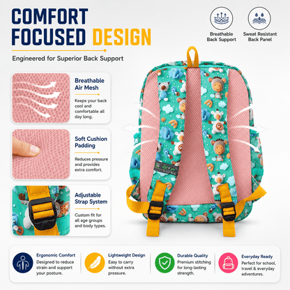 Let’s Go Stylish Printed Backpack for Girls | School, College & Travel Bag - Let's Go