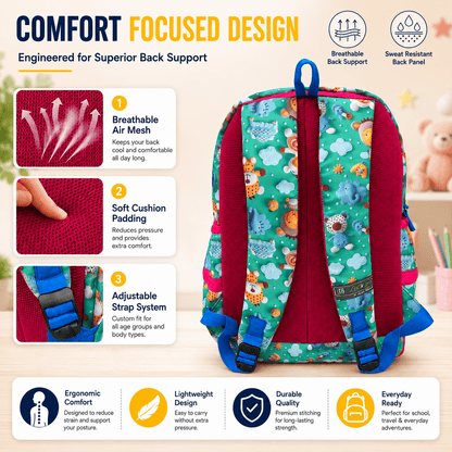 Let’s Go Stylish Printed Backpack for Girls | School, College & Travel Bag - Let's Go