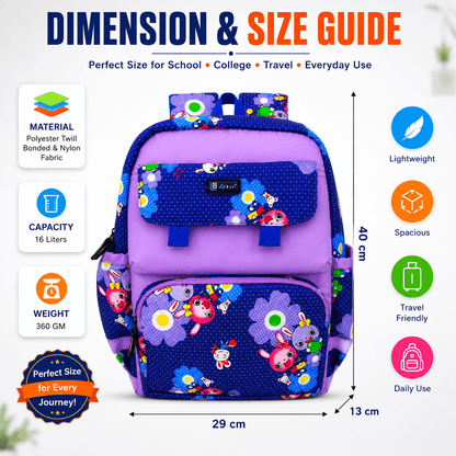 Let’s Go Stylish Printed Backpack for Girls | School, College & Travel Bag - Let's Go