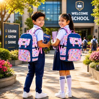 Let’s Go Stylish Printed Backpack for Girls | School, College & Travel Bag - Let's Go