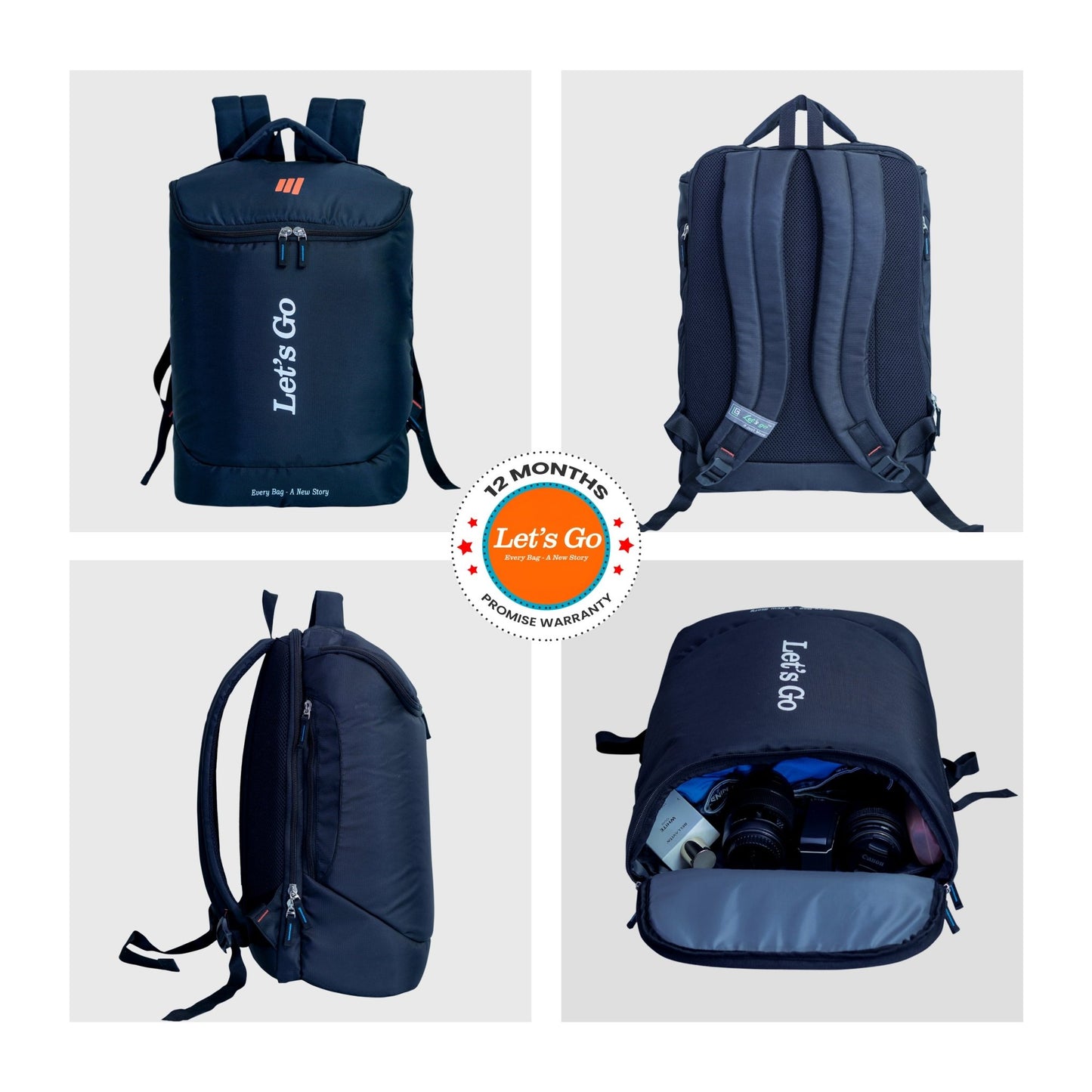 Let’s Go® Unisex Multi - Purpose 30L Travel & Laptop Backpack | Water - Resistant, Lightweight, Laptop - Friendly - Let's Go