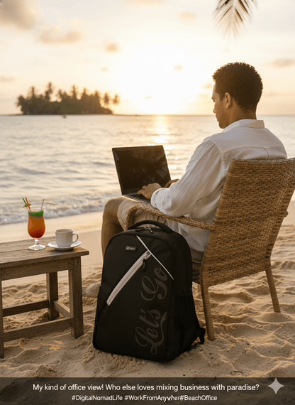 Stylish Travel & Laptop Backpack for Men & Women - Let's Go