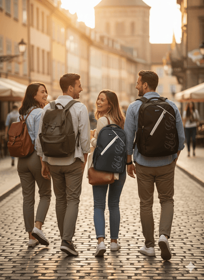 Stylish Travel & Laptop Backpack for Men & Women - Let's Go