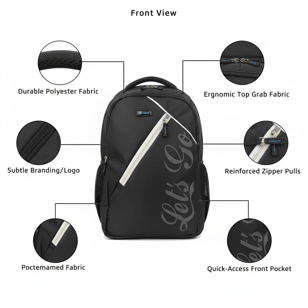 Stylish Travel & Laptop Backpack for Men & Women - Let's Go