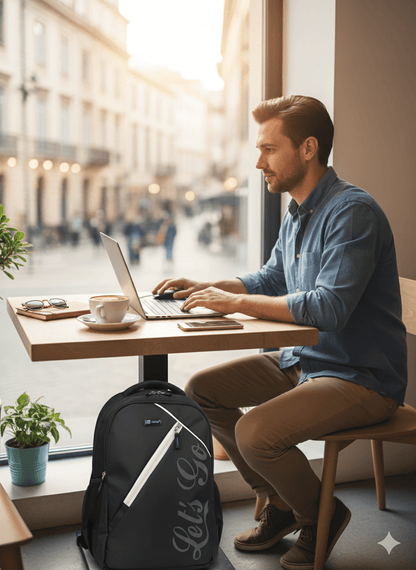 Stylish Travel & Laptop Backpack for Men & Women - Let's Go