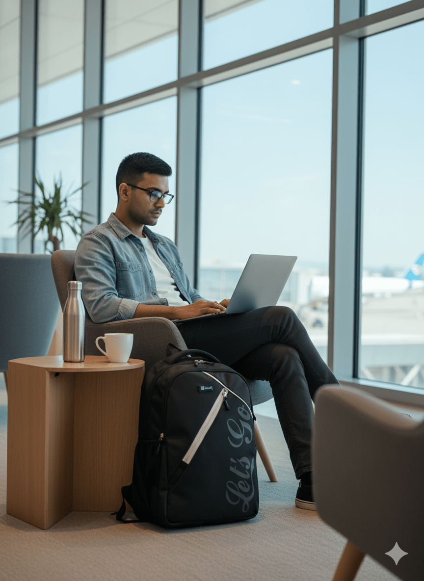 Stylish Travel & Laptop Backpack for Men & Women - Let's Go