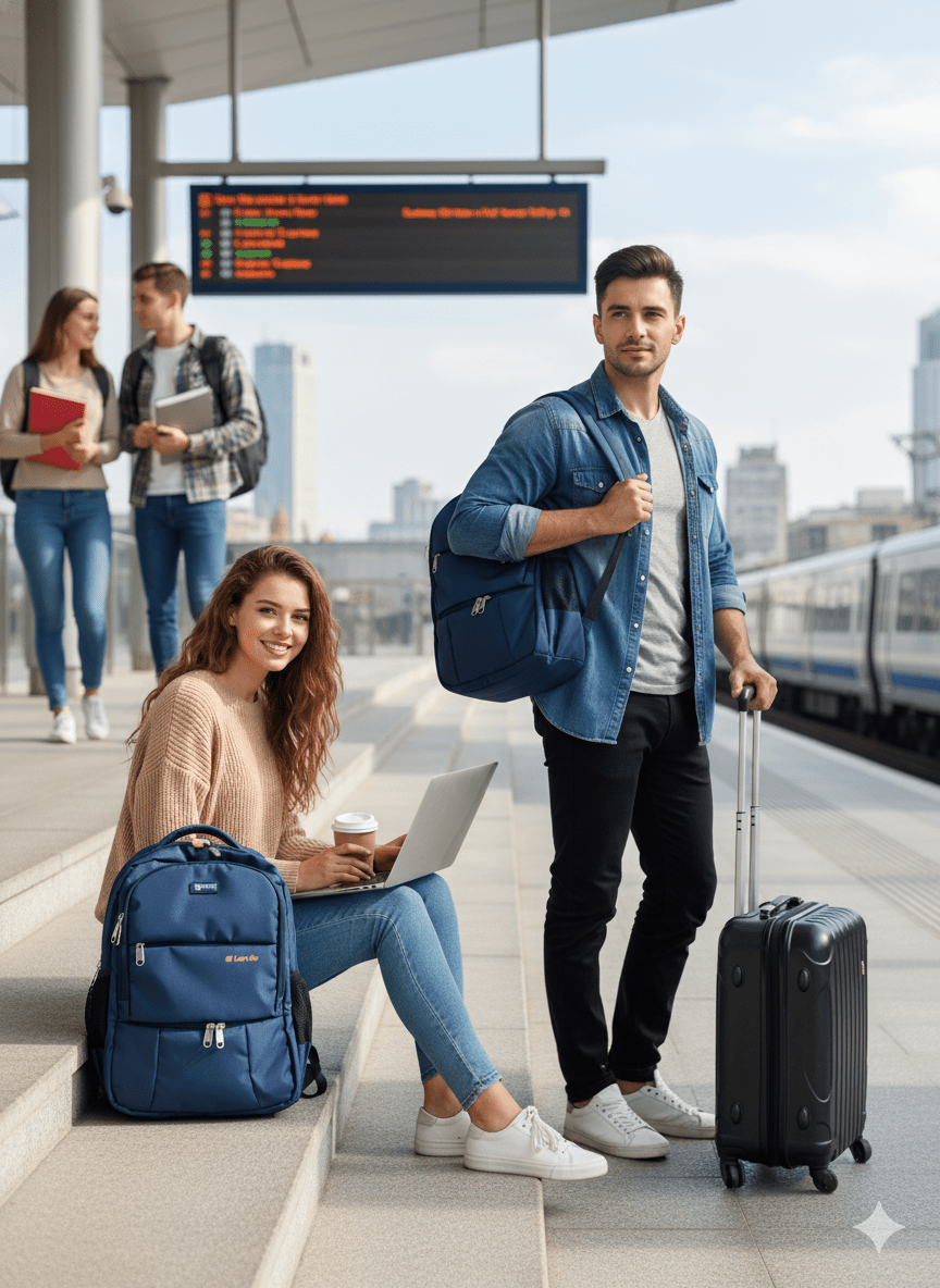 Unisex Laptop Backpack for Travel, College & Office - Let's Go