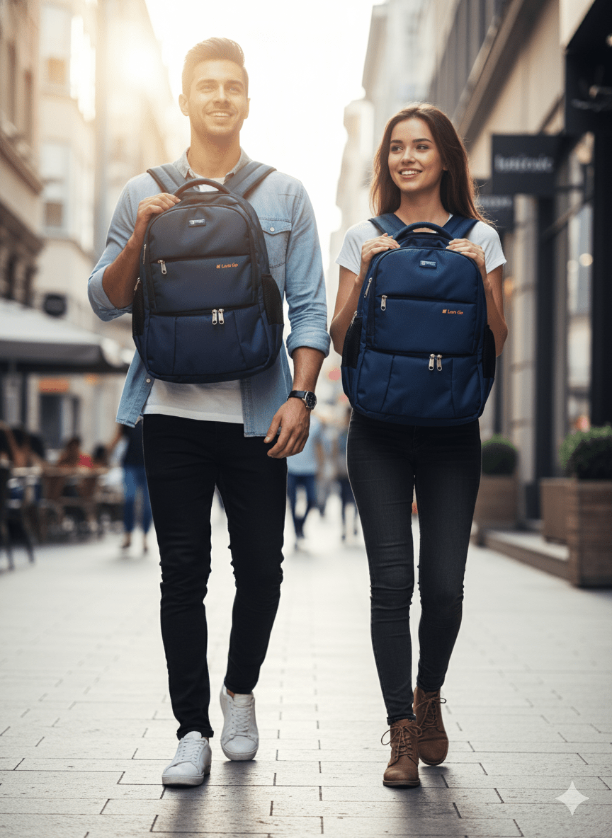 Unisex Laptop Backpack for Travel, College & Office - Let's Go